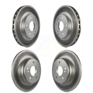 Front Rear Coated Disc Brake Rotors Kit For 2003-2005 Mercedes-Benz C240 Wagon with RWD KG-100929