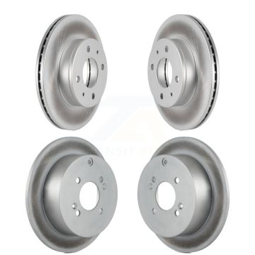 Front Rear Coated Disc Brake Rotors Kit For 2006 Hyundai Accent Hatchback KG-100948