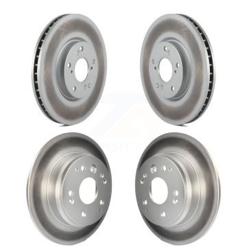 Front Rear Coated Disc Brake Rotors Kit For 2004-2005 Acura TL Automatic transmission KG-100950
