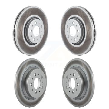 Front Rear Coated Disc Brake Rotors Kit For 2008 Volvo S60 With 316mm Diameter Rotor KG-100954