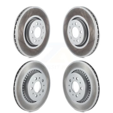 Front Rear Coated Brake Rotor Kit For 2003-2014 Volvo XC90 With 316mm Diameter KG-100955