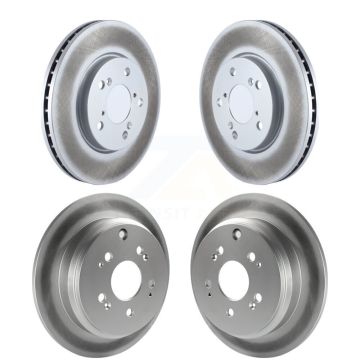 Front Rear Coated Disc Brake Rotors Kit For 2005-2010 Honda Odyssey KG-100962