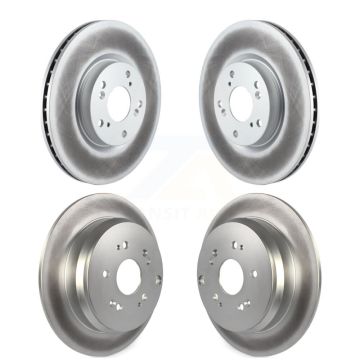 Front Rear Coated Disc Brake Rotors Kit For 2005-2006 Honda CR-V KG-100970
