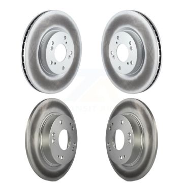 Front Rear Coated Disc Brake Rotors Kit For Honda Civic Acura CSX ILX KG-100971
