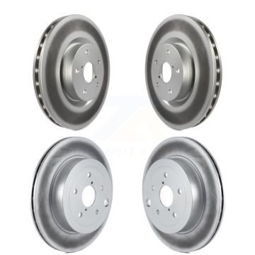 Front Rear Coated Disc Brake Rotors Kit For Subaru Impreza WRX STI KG-100983