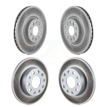 Front Rear Coated Brake Rotors Kit For 2008 Audi A3 Quattro With 260mm Diameter Rotor KG-100994
