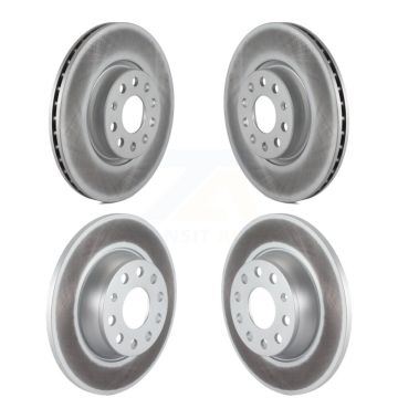 Front Rear Coated Disc Brake Rotors Kit For Volkswagen GTI Passat Eos Audi A3 Quattro Golf KG-100995