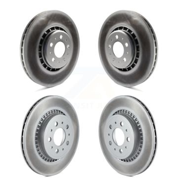 Front Rear Coated Brake Rotor Kit For 2003-2014 Volvo XC90 With 336mm Diameter KG-101005
