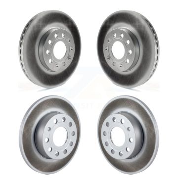 Front Rear Coated Disc Brake Rotors Kit For 2006-2009 Volkswagen Rabbit KG-101015