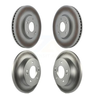 Front Rear Coated Disc Brake Rotors Kit For Kia Forte Hyundai Veloster Forte5 Koup KG-101022