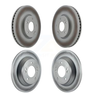 Front Rear Coated Disc Brake Rotors Kit For 2014-2017 Kia Rondo KG-101024