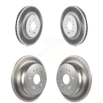 Front Rear Coated Disc Brake Rotors Kit For Honda CR-V Acura RDX KG-101043