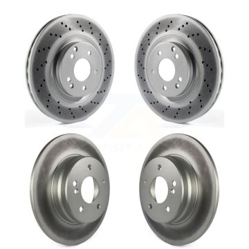 Front Rear Coated Brake Rotors Kit For Mercedes-Benz C230 SLK350 CLK350 C320 SLK280 SLK300 KG-101045