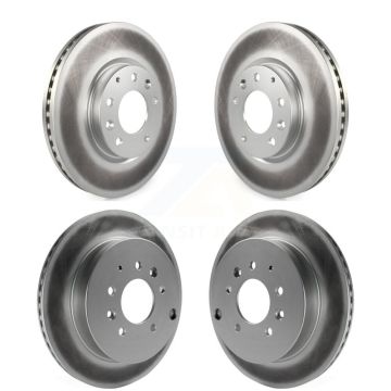 Front Rear Coated Disc Brake Rotors Kit For Mazda CX-7 Ford Edge Lincoln MKX KG-101046