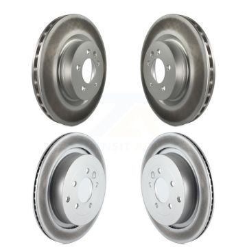Front Rear Coated Disc Brake Rotors Kit For Land Rover Range Sport LR4 KG-101047