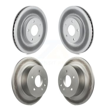 Front Rear Coated Disc Brake Rotors Kit For 2007-2012 Nissan Sentra SE-R KG-101084
