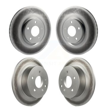 Front Rear Coated Disc Brake Rotors Kit For 2007-2012 Nissan Sentra SE-R Spec V KG-101086