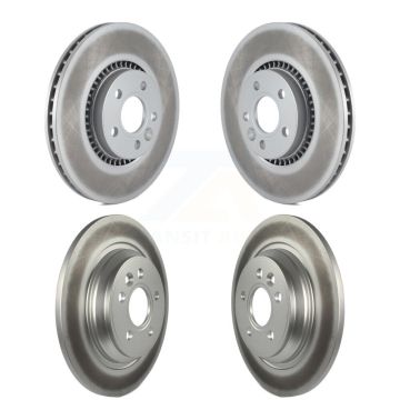 Front Rear Coated Disc Brake Rotors Kit For Volvo S60 V60 Cross Country V70 KG-101088