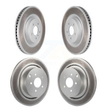 Front Rear Coat Disc Brake Rotors Kit For 2009-2013 INFINITI FX50 With Dual Piston Caliper KG-101100