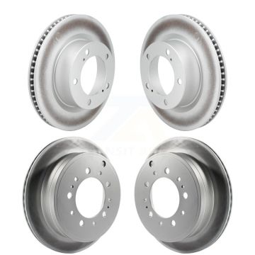 Front Rear Coated Disc Brake Rotors Kit For Lexus LX570 Toyota Land Cruiser KG-101104