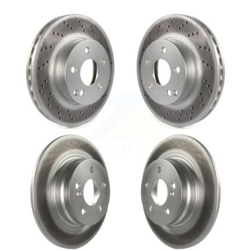 Front Rear Coated Disc Brake Rotors Kit For Mercedes-Benz C250 C230 KG-101129
