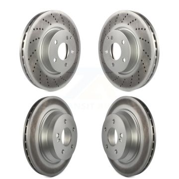Front Rear Coated Disc Brake Rotors Kit For Mercedes-Benz E350 E400 KG-101133