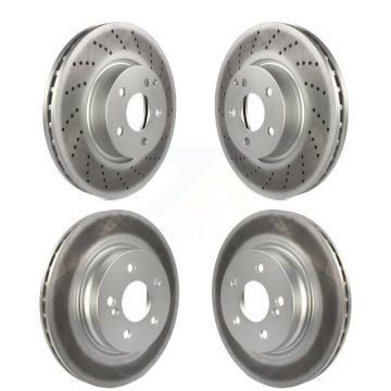 Front Rear Coated Disc Brake Rotors Kit For Mercedes-Benz C300 C350 E350 KG-101134
