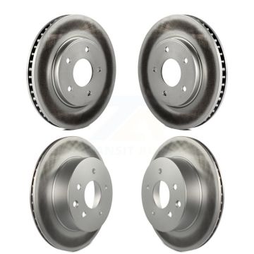 Front Rear Coated Disc Brake Rotors Kit For Nissan LEAF KG-101138