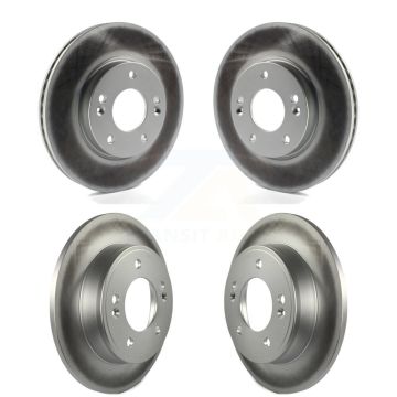 Front Rear Coated Brake Rotors Kit For Hyundai Elantra Kia Kona Forte Soul GT Venue Seltos KG-101140