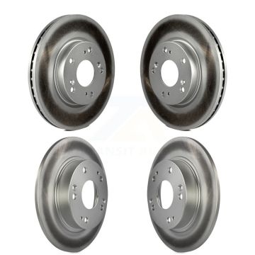 Front Rear Coated Disc Brake Rotors Kit For 2013 Acura ILX 2.0L KG-101159