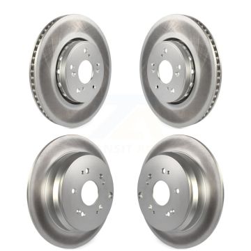 Front Rear Coated Disc Brake Rotors Kit For 2013-2018 Acura RDX KG-101163