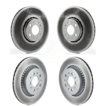 Front Rear Coated Brake Rotor Kit For 2003-2014 Volvo XC90 With 328mm Diameter KG-101169
