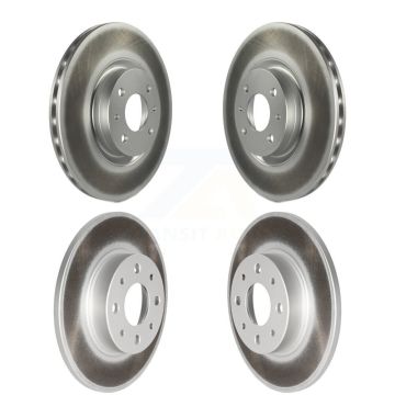 Front Rear Coated Disc Brake Rotors Kit For Fiat 500 KG-101186