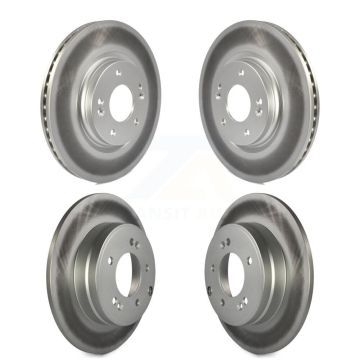 Front Rear Coated Brake Rotors Kit For Hyundai Sonata Kia Optima With Manual Parking KG-101194