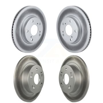 Front Rear Coated Disc Brake Rotors Kit For 2017 Honda Accord LX-S KG-101198