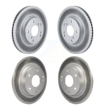 Front Rear Coated Disc Brake Rotors Kit For Honda Civic Insight KG-101199