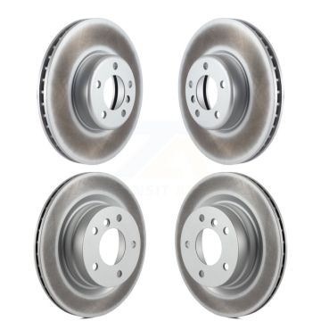 Front Rear Coated Disc Brake Rotors Kit For 2013 BMW 328i With 340mm Diameter Rotor KG-101206