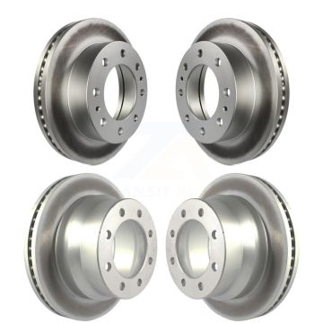 Front Rear Coated Disc Brake Rotors Kit For Chevrolet Express 4500 GMC Savana KG-101225