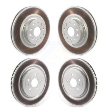 Front Rear Coated Disc Brake Rotors Kit For 2017-2019 Cadillac CTS 6.2L KG-101229