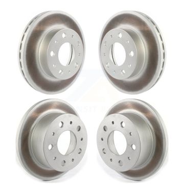 Front Rear Coated Disc Brake Rotors Kit For Ram ProMaster 2500 3500 1500 With Solid Rotor KG-101245