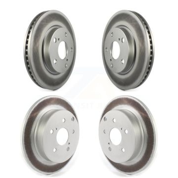 Front Rear Coated Disc Brake Rotors Kit For 2012-2018 Toyota Prius V KG-101258