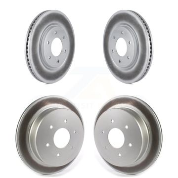 Front Rear Coated Disc Brake Rotors Kit For 2017-2023 Nissan TITAN KG-101262