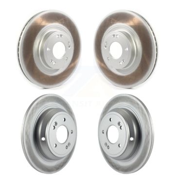 Front Rear Coated Disc Brake Rotors Kit For Hyundai Genesis KG-101264