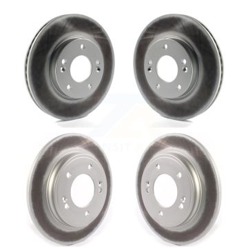 Front Rear Coated Disc Brake Rotors Kit For 2019-2021 Hyundai Veloster Naturally Aspirated KG-101267