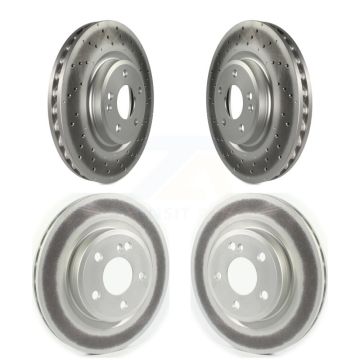 Front Rear Coat Disc Brake Rotor Kit For 2014-2018 Mercedes-Benz CLA250 With Sport Package KG-101276