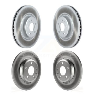 Front Rear Coated Disc Brake Rotors Kit For 2019-2020 Audi A4 Quattro With Solid Rotor KG-101289