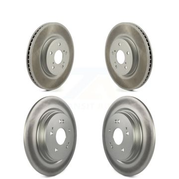 Front Rear Coated Disc Brake Rotors Kit For Honda CR-V KG-101292