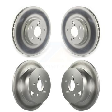 Front Rear Coated Brake Rotor Kit For 17-21 Subaru Impreza With 276mm Diameter KG-101305