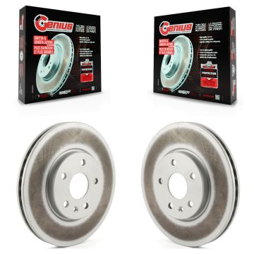 Front Coated Disc Brake Rotors Pair For Buick Envision Cadillac XT4 KG-101313
