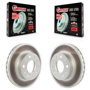 Front Coated Disc Brake Rotors Pair For 2014-2023 Ram ProMaster 2500 3500 1500 KG-101317